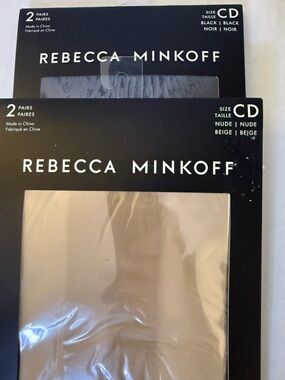 Rebecca Minkoff Nude and Black Hosiery Two-Pack